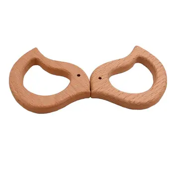 

Infant Baby Natrual Wooden Baby Teether Wood Teething Toy Baby Shower Gifts C6UF