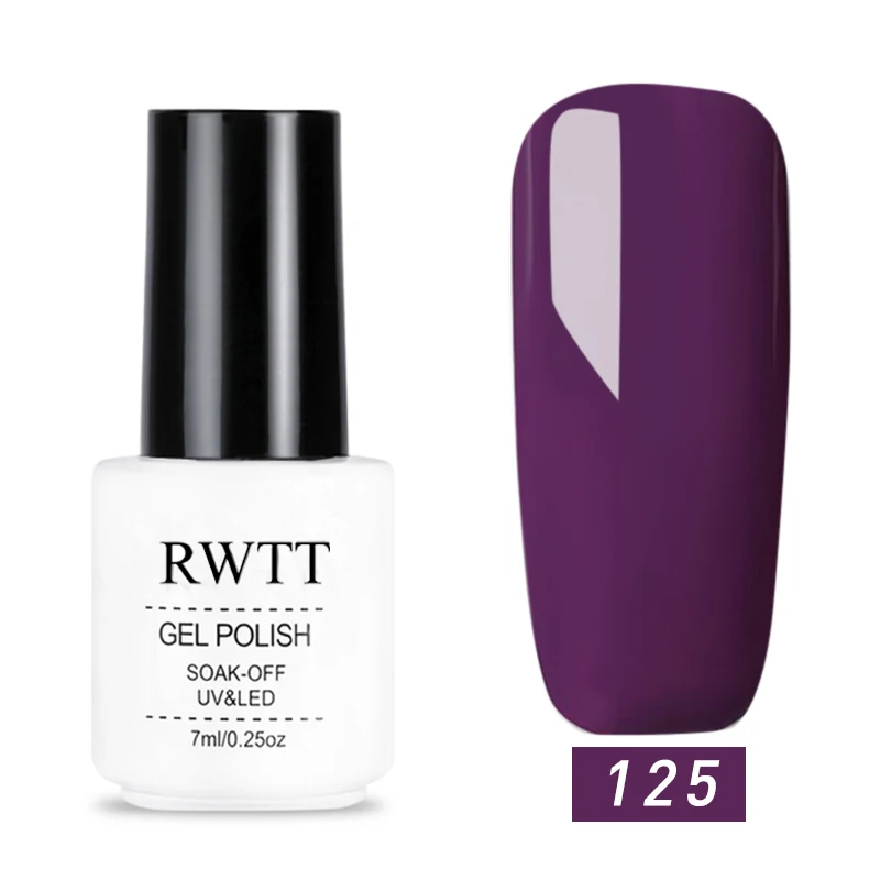 RWTT 7 мл УФ-гель Лаки лак для ногтей, набор для маникюра, покрытие для ногтей, полустойкое к полу постоянный Гибридный рисунки на ногтях Off-белый Гель-лак для ногтей
