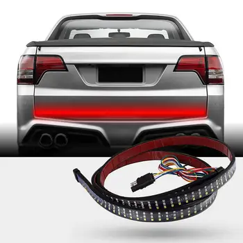 

60" Truck LED Strip Light Bar Triple Row 5-Function With Reverse Brake Turn Signal For Jeep Pickup