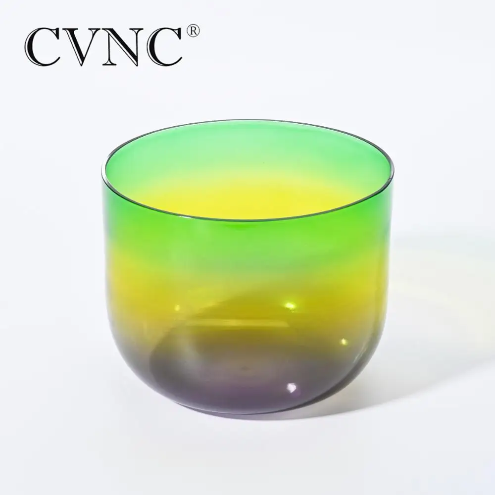 CVNC " Прозрачная Радужная Note F сердце чакра Кварцевый Поющая чаша