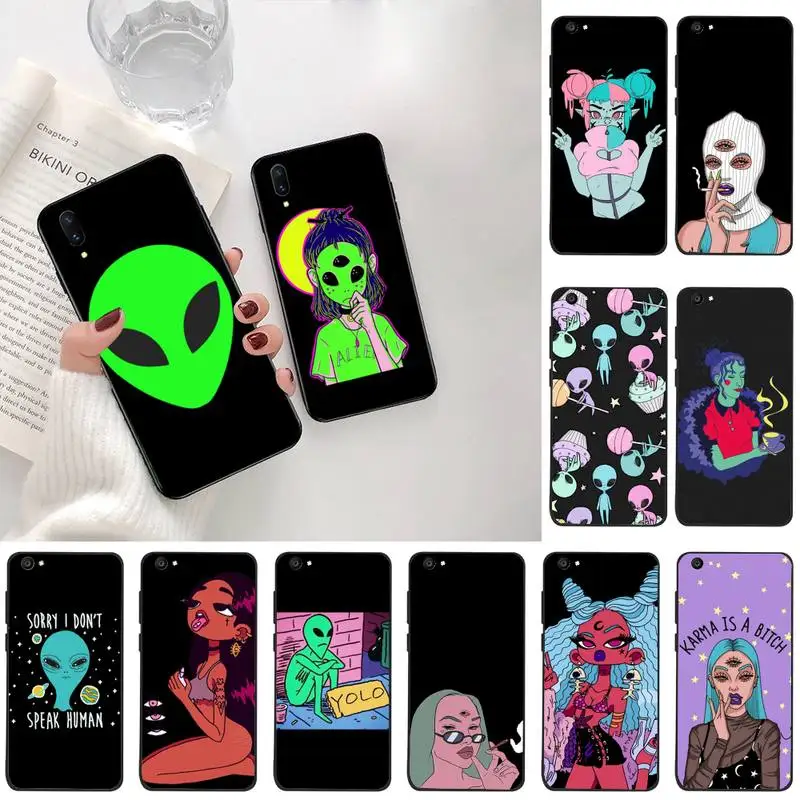 Чехол Alien Art для телефона Vivo Y91c Y17 Y51 Y67 Y55 Y93 Y81S Y19 V17 vivo s5 | Мобильные телефоны и