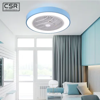 

Smart Home LED Ceiling Fan Lamp Nordic Ceiling Fan Light Bedroom Dining Room Living Room Fan Lamp Macarons Fan Lights With APP