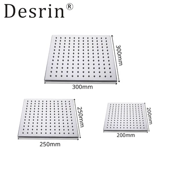 

Desrin Bathroom Shower Head High Pressure Rain Shower Set Square Brass Bathtub Mixer Chrome Shower