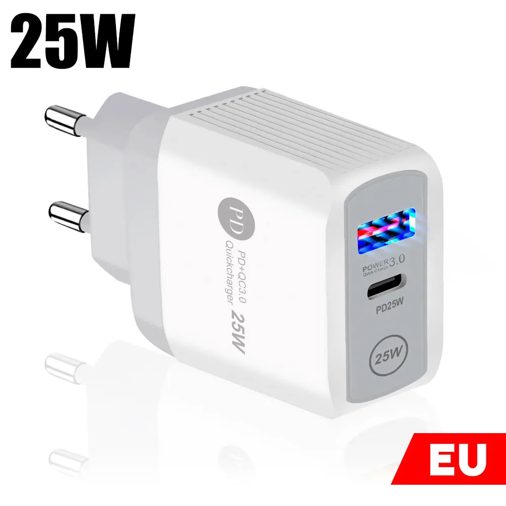 mobile phone chargers 25w Pd Usb C Charger For Iphone 13 Pro Max 12 11 Xs Xr Mini Fast Chargeur Type C Qc 3.0 Quick Charging Cable Phone Accessories 65 watt usb c charger Chargers