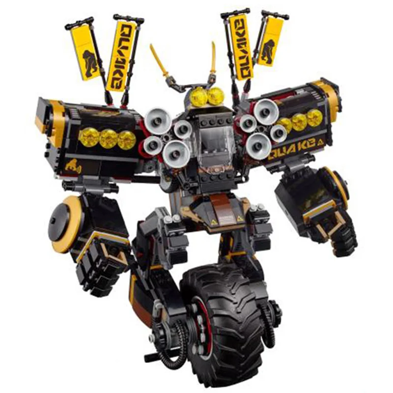 With Figures Ninja Quake Mech набор совместимых моделей из фильма ниндзя строительные блоки 1202 шт. кирпичи для мальчиков подарки на день рождения Детские игрушки для детей - Цвет: With Figures
