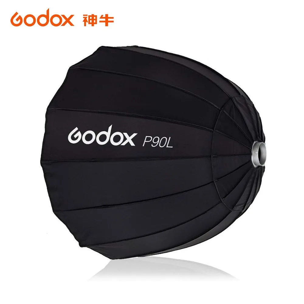 Godox P90L 90 см P120L 120 см параболическое крепление Bowens портативный софтбокс+ сетка P90 для студийной вспышки фотостудии