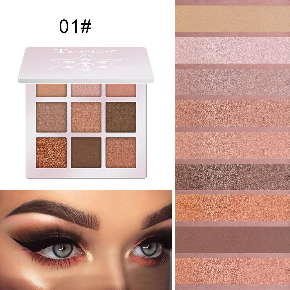 9 Colors Glitter Eyeshadow Palette Shimmer Diamond Powder Pigment Eyes Makeup Pallete Matte Eye Shadow Cosmetics |