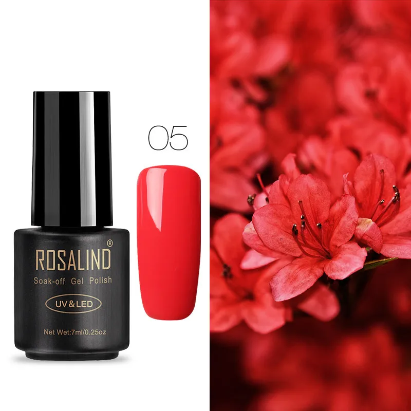 ROSALIND 58 чистый цвет 7 мл Лак для ногтей гель для ногтей - Цвет: RA05