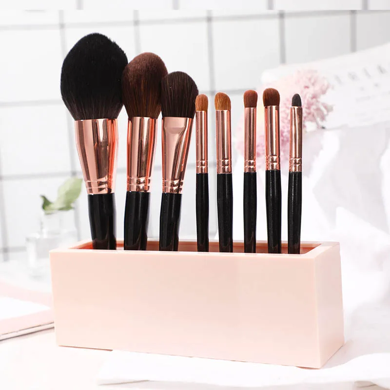 bare pink Коробка для хранения косметики силиконовый резиновый Органайзер кисточек для макияжа волшебный инструмент для макияжа сортировочный Органайзер футляр для хранения помады Япония - Цвет: bare pink