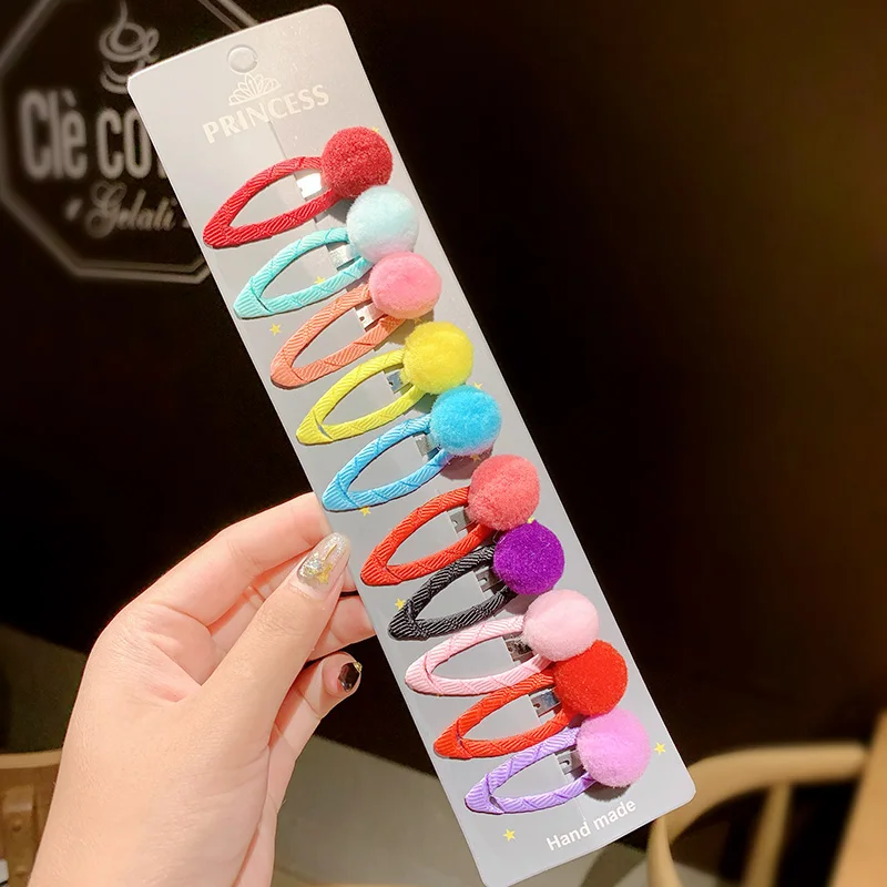 10pcs 6 5/10 шт./компл. изящное нижнее белье с принтом из мультиков для девочек Животные фрукты заколки Сладкий волос украшение ободок Заколки для волос Дети Мода женские аксессуары для волос - Цвет: 10pcs 6
