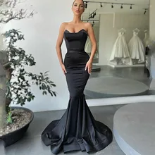 

V-Neck Mermaid Prom Dress Sleeveless Evening Gown Crystal Formal Party dresses Fashions Outfits Party Dresses Women Evening
