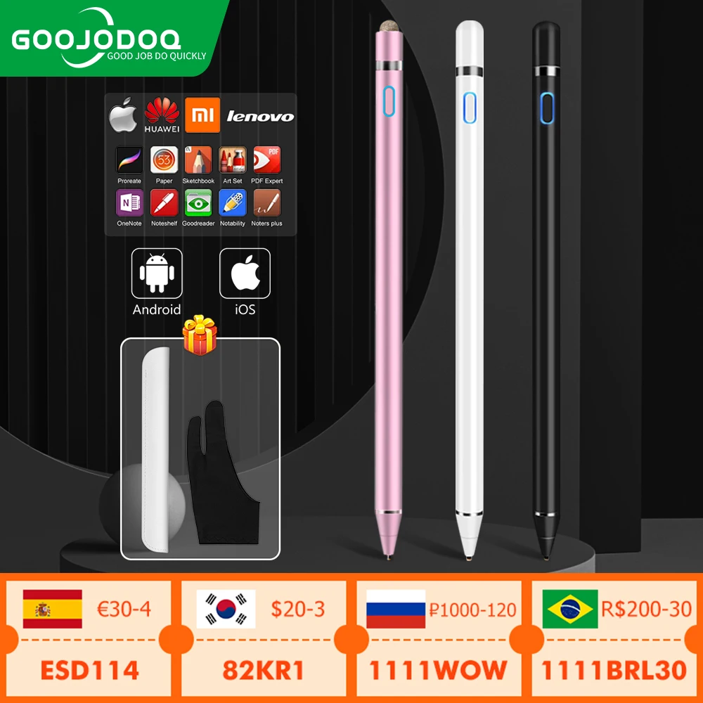 Для iPad карандаш-Стилус для Apple ручка 2018 2019 Air 2 Pencil 1 сенсорный экран стилус планшет