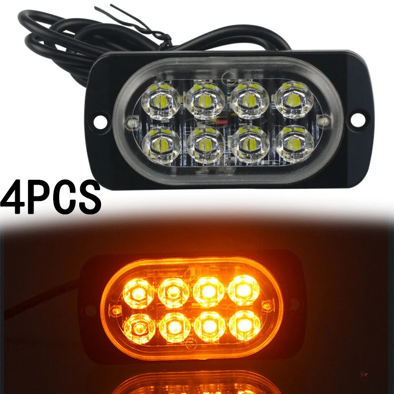 4 шт. автомобиля 8LED стробоскопы вспышки опасности предупредительный маячок Лампы Аксессуары для ламп