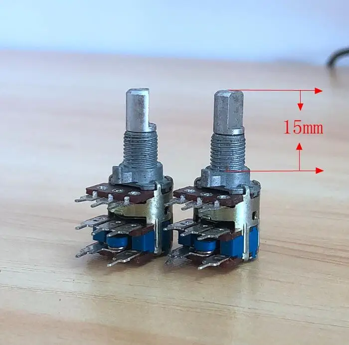 

2pcs/lot RK12 type dual rotary potentiometer B50K computer audio volume