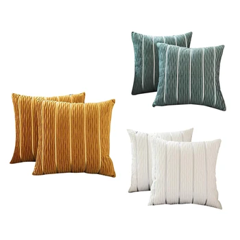 

2Pcs Jacquard Weave Cushion Cover Velvet Pillow Cover Sham Cushion Covers Sofa Couch Bedroom Throw Pillow Cases