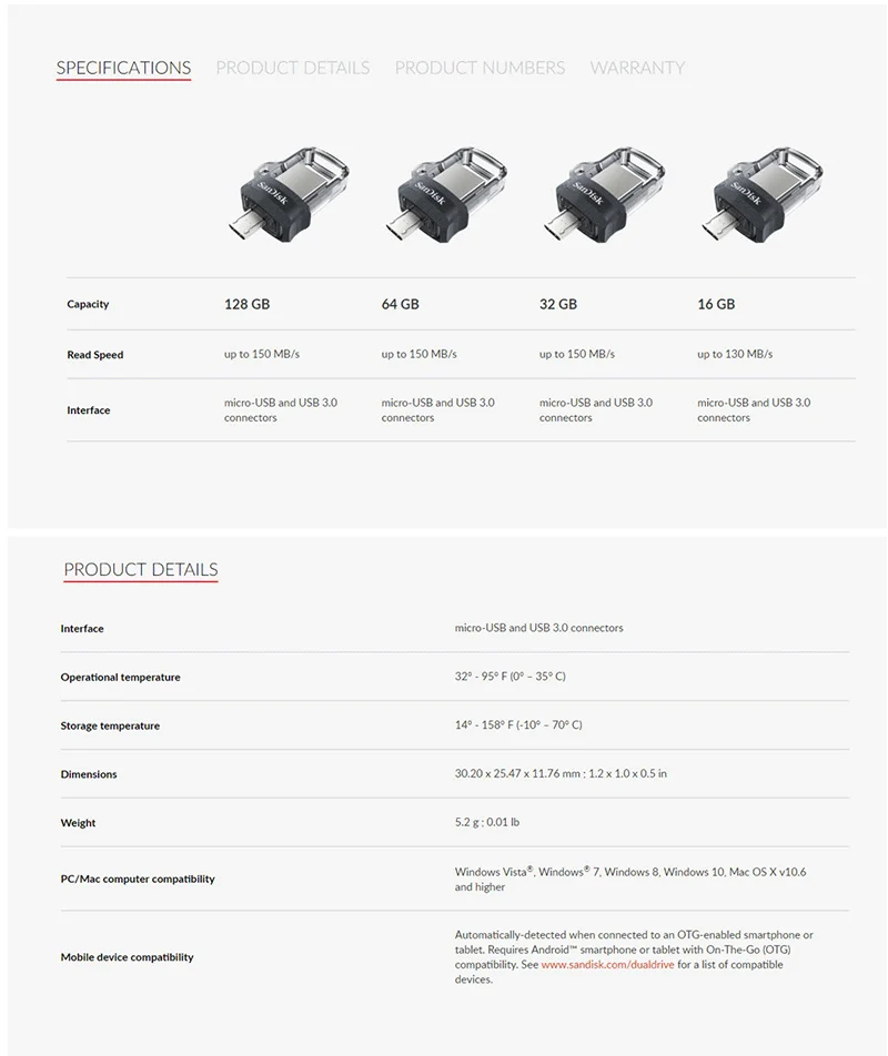 SanDisk 3,0 USB OTG флэш-накопитель 128 Гб 64 ГБ 32 ГБ 16 ГБ флеш-накопитель карта памяти флеш-накопитель U диск для ПК/Android Micro