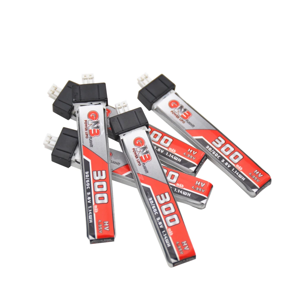 5 шт. GAONENG GNB 1S HV 3,8 V 300mAh 30C 4,35 V FPV Lipo аккумулятор с разъемом PH2.0 для RC FPV Racing Drone запасные части Аксессуары