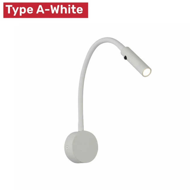 Modern LED Reading Wall Lamp 1W/3W Flexible Hose Bedside Wall Mounted Sconce Bedroom Study Book Wall Light With Switch AC85-265V art deco wall lights Wall Lamps