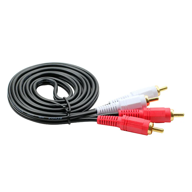 2RCA męski na 2 RCA męski kabel audio-wideo kabel rozgałęźnik Audio RCA dla DVD Sound TV, pudełko głośniejsze 1.5M