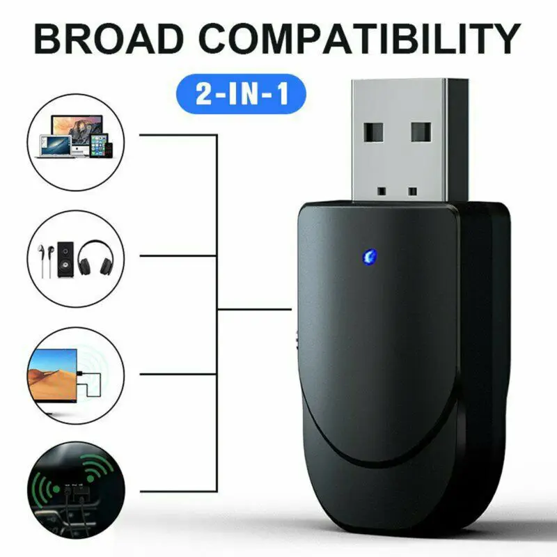 USB Bluetooth адаптер 5,0 музыкальный аудио приемник передатчик Беспроводные адаптеры США
