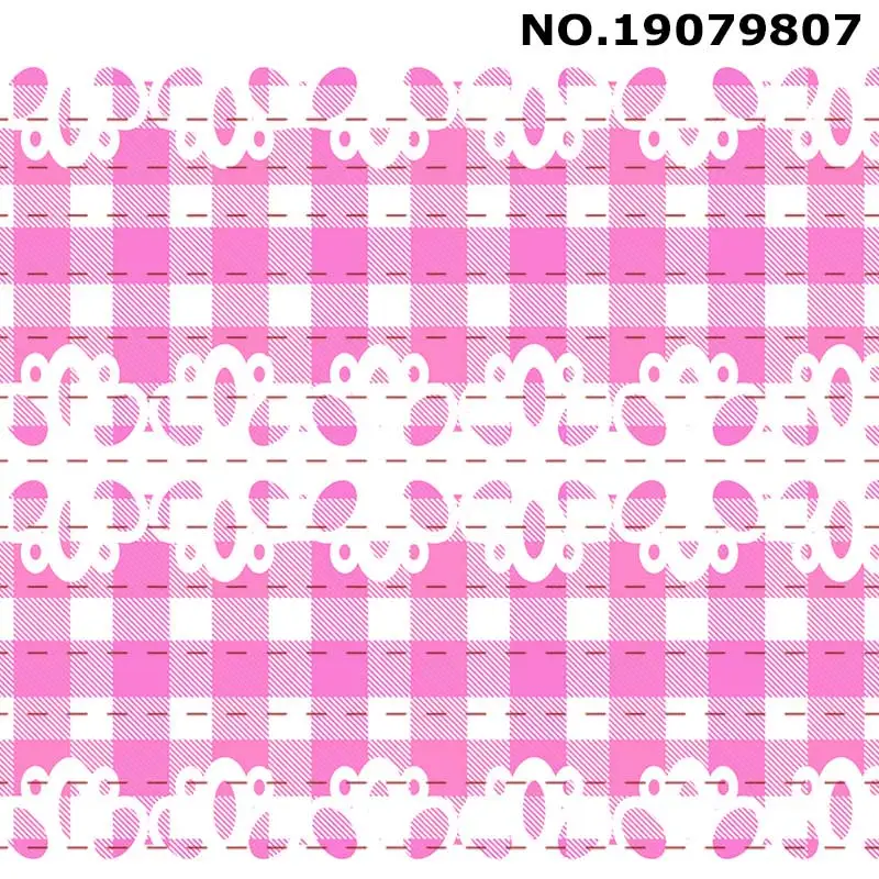 Новинка 50 ярдов Феи чеки ленты напечатанные grosgrain, атласные ленты 9806-9831 - Цвет: 19079807