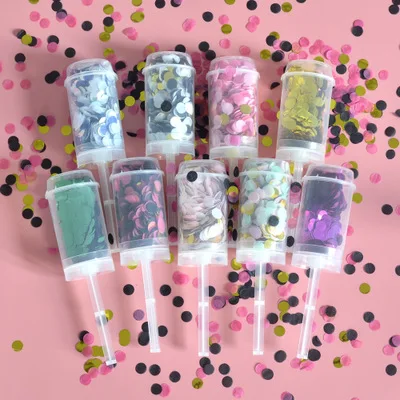 Mix color Вечерние игрушка клочки бумаги нажимая цилиндр украшения для свадьбы Вечерние Добро пожаловать игрушка вечерние атмосфера; наряд для фотосессии - Цвет: Mix color
