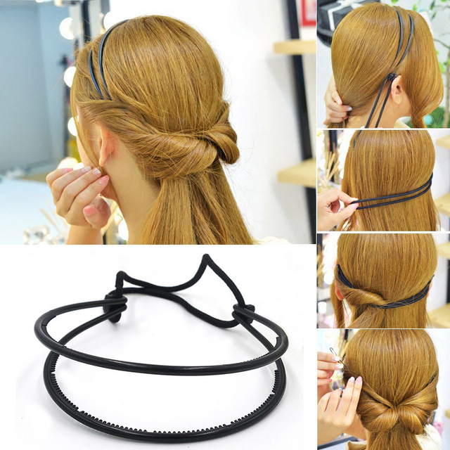 2021 nowych moda magiczne włosy loki włosy kok Hoop Braid ...