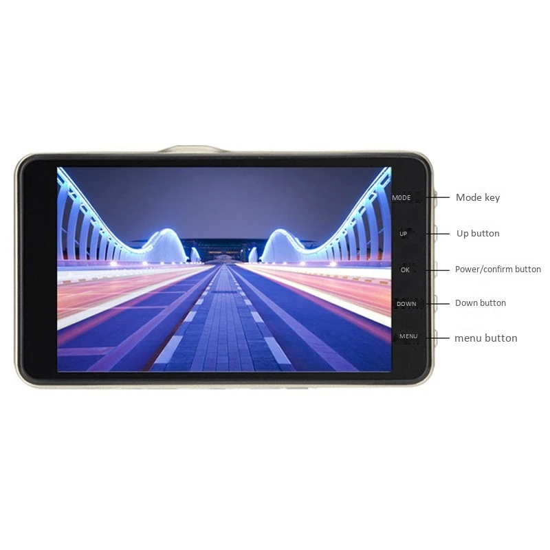 4 Lcd Ips Двойной объектив Автомобильный видеорегистратор Fhd 1080P приборная панель 170 вождения Dvr автомобилей