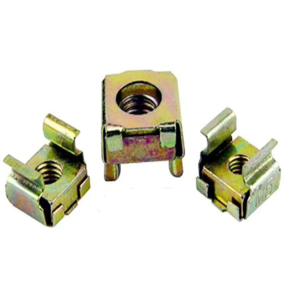 M5/M6 Cage Nuts Cabinet Nuts Network Cabinet Rack Cage Nut Server Rack Mount Nut Floating Captive Color Zinc Plated