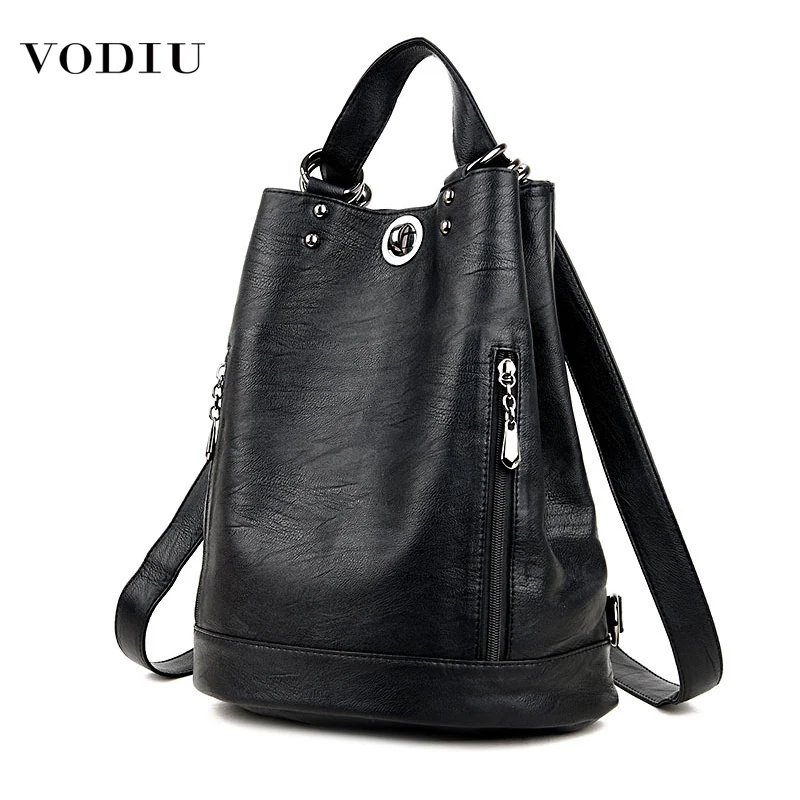 Backpack Women Leather School Bags For Teenage Girls 2020 Fashion Brand Large Capacity Travel Feminina School Leather Backpack