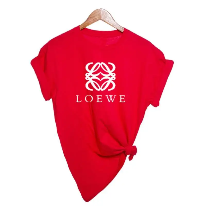 Новинка Harajuku LOEWE Брендовые женские футболки с принтом повседневные футболки летние женские футболки с коротким рукавом женская одежда