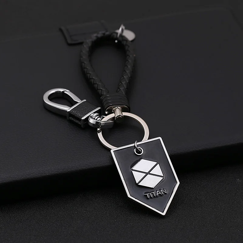 

Destiny 2 Keychain Titan Warlock Hunter Metal Pendant Braided Leather Key Rings Car Bag Key Holder Men Game Jewelry llaveros