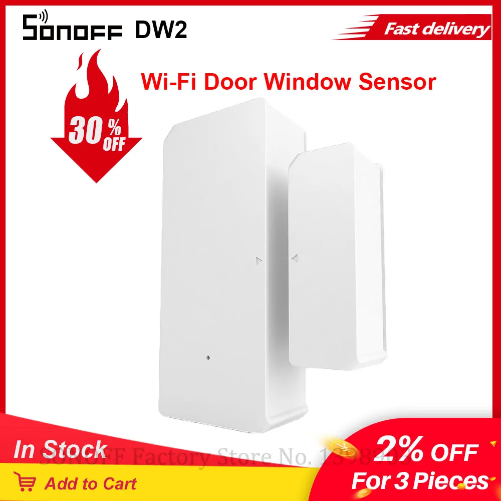 Беспроводной датчик SONOFF DW2 для окон и дверей с поддержкой Wi Fi|Смарт-гаджеты| |