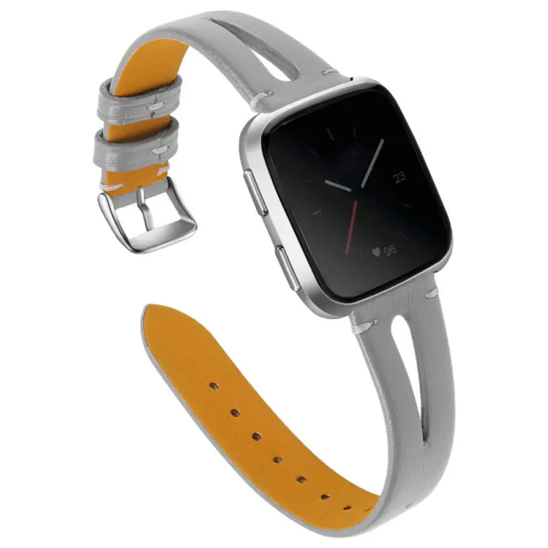 Браслет из натуральной кожи часы ремешок Замена для Fitbit Versa Lite Edition Smartwatch