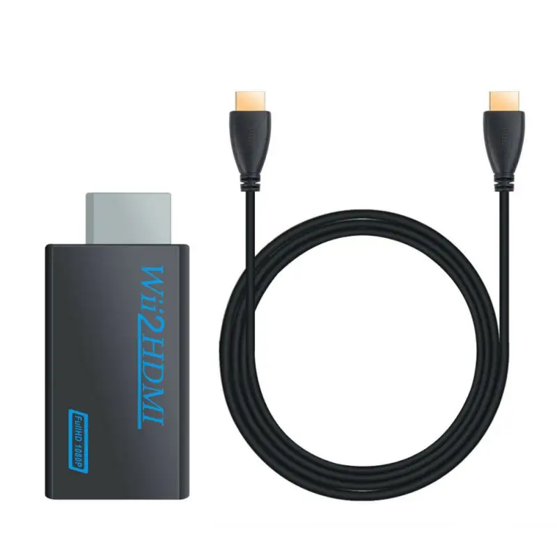 Аудио конвертер для nintendo wii к HDMI Портативный Plug-and-игровой адаптер с 1 м кабелем