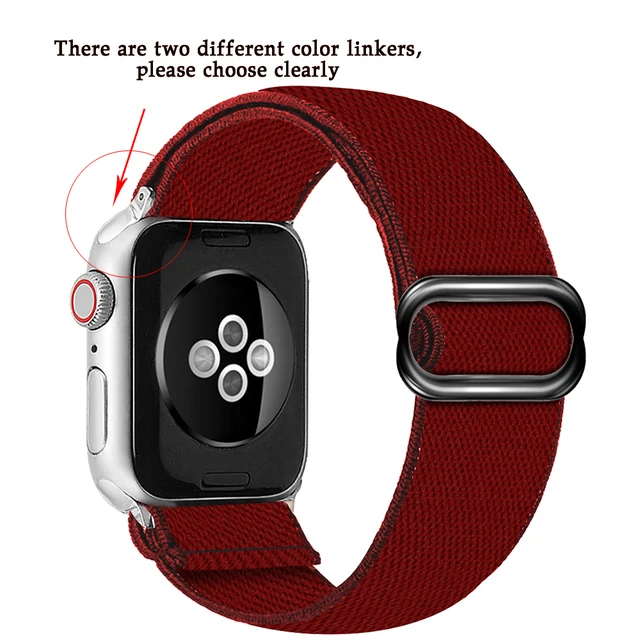 Soft and comfortable nylon Loop elastic buckle Apple watch band 38mm 42mm Series 7 SE654321 For iWatch Strap Bohemia braid  44mm 23