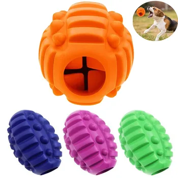 

Pet Dog Toys Dental Teething Rubber Ball Puppy Chew Toy Clean Teeth Interactive Doggy Puppy Toy Molar Pet Food Training Ball Toy
