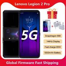 Global Rom Lenovo Legion 2 Pro 5G Gaming SmartPhone Snapdragon 888 Octa Core 64MP Ultra Clear Camera 6.92inch 144Hz AMOLED