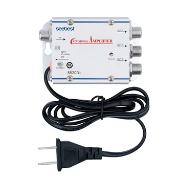 

New Adjustable 1 In 3 Out CATV Cable TV Splitter Amplifier 20dB Digital TV Antenna Signal Booster TV Amplifier 45-860MHz