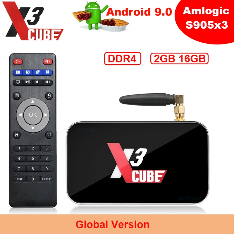 ТВ-приставка X3 CUBE Android 9 0 Amlogic S905X3 4 + 32 ГБ 2 ГГц Bluetooth 4K | Электроника