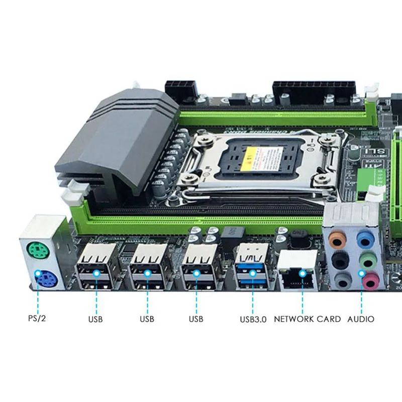 Высокое качество X79 материнская плата LGA2011 комбо с процессором E5 2650 4-канальный 16 Гб(4X4 Гб) DDR3 ram 1333 МГц NVME M.2 SSD слот