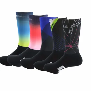 

2019 New Anti Slip seamless Cycling Socks Integral Moulding High-tech Bike Sock Compression Bicycle Outdoor Running Sport Socks