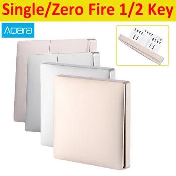 

Aqara Remote Control Wall Light Switch Double Key Version Panel Zero Fire Intelligent Linkage Smart Power Socket Plug