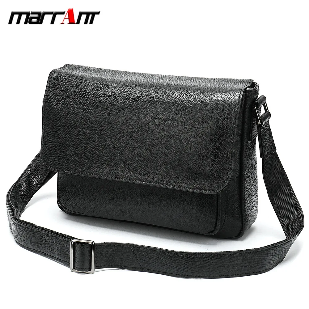 

Men 2020 Business Genuine Leather Oblique Satchel Simple Cover Type Single Shoulder Postman Bag 8710