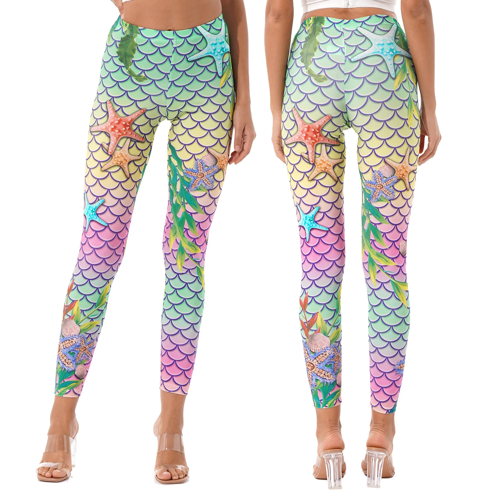 Darker Skin Mermaid Leggings