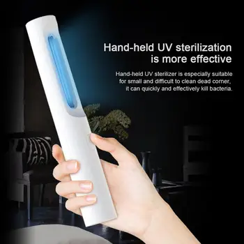 

Handheld Car Interior Sterilizer UV Lamp Portable UVC Sterilizing Light Ultraviolet Lamp Rechargeable Auto Disinfection Lights