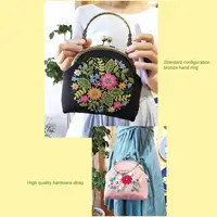 Embroidery Handbag Kit – DIY Cross-Stitch Craft with Handle & Chain - Image 5