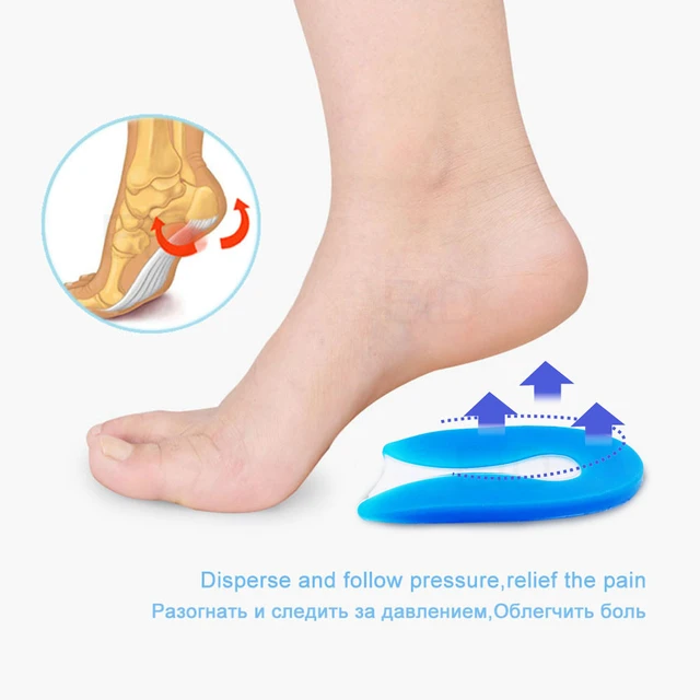 Plantar Fasciitis U-Shaped Gel Heel Cups & Shoe Inserts - Cushion 