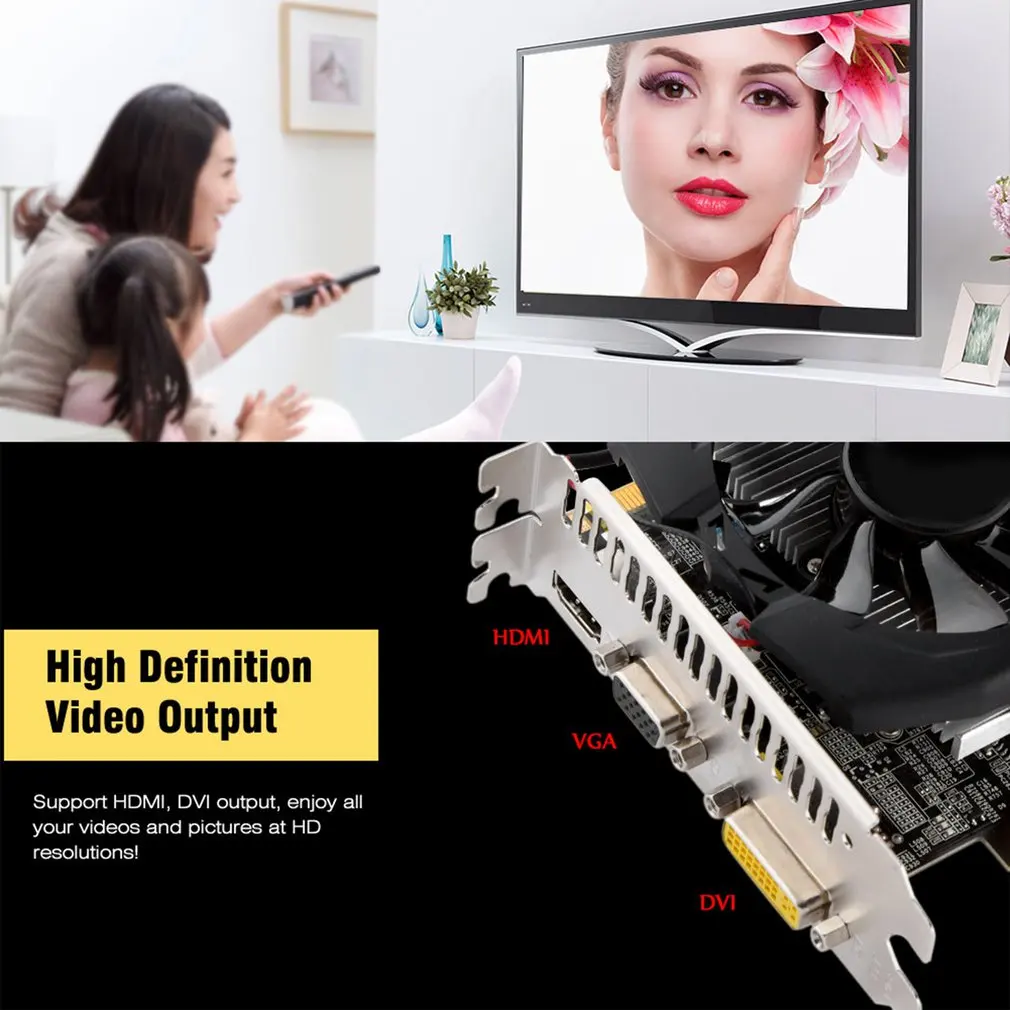  GTX650 TI 4GB GDDR5 128Bit 3000MHz HDMI Graphics Card High Bandwidth DVI Output Gaming Video Card W
