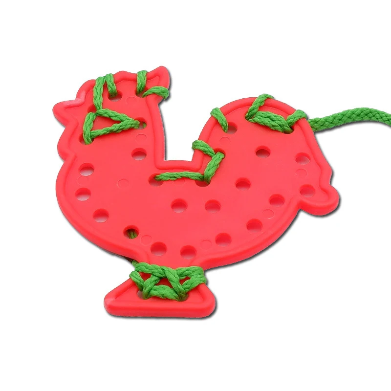 Montessori Lacing Boards educational toys 2/4/8sets Montessori Lacing Boards Chidlren Kids Baby Toddlers Fine Motor Skill Fingers Flexible Training Education Sensory Toys